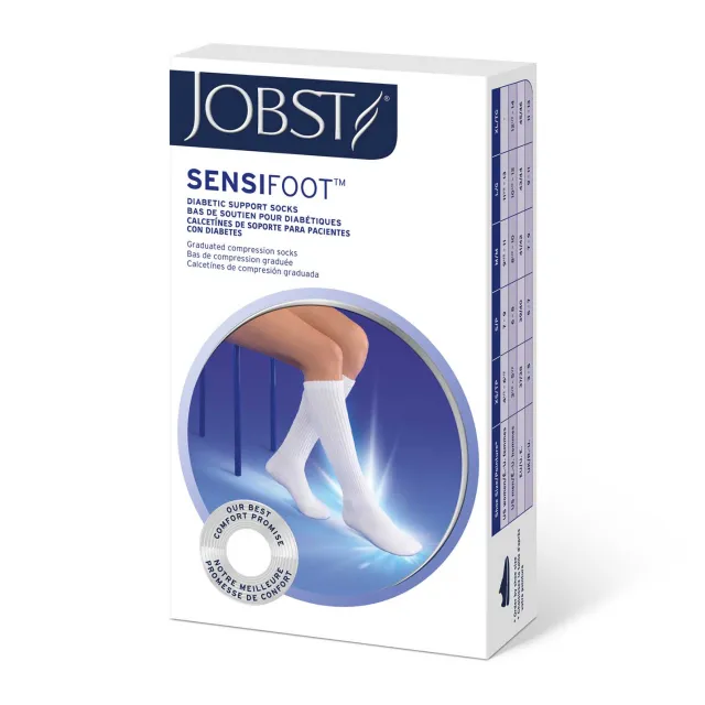 JOBST SensiFoot Diabetic Crew Compression Socks 8-15 mmHg