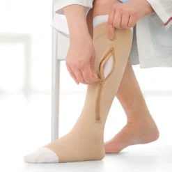 Jobst Ulcercare Stocking w/Left Zipper and Liners 40 mmHg