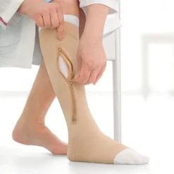 Jobst Ulcercare Stocking w/Right Zipper and Liners 40 mmHg