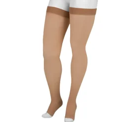 Juzo 4410 Basic Open Toe Thigh Highs w/Silicone Band 15-20 mmHg