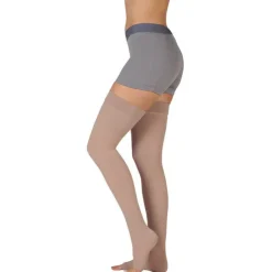 Juzo 3512 Dynamic Soft Open Toe Max Thigh Highs w/Silicone Band 30-40 mmHg