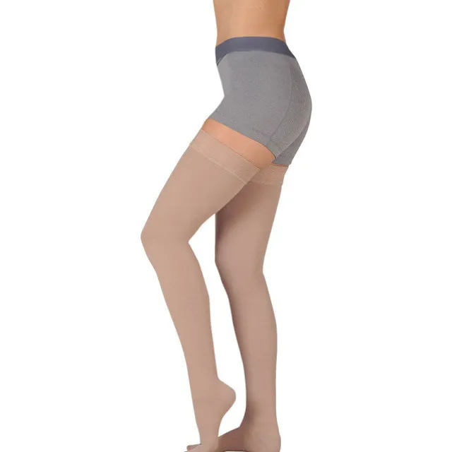 Juzo 3513 Dynamic Soft Open Toe Thigh Highs w/Silicone Border 40-50 mmhg