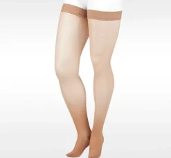 Juzo 2100 Naturally Sheer Thigh Highs w/Silicone Band 15-20 mmHg