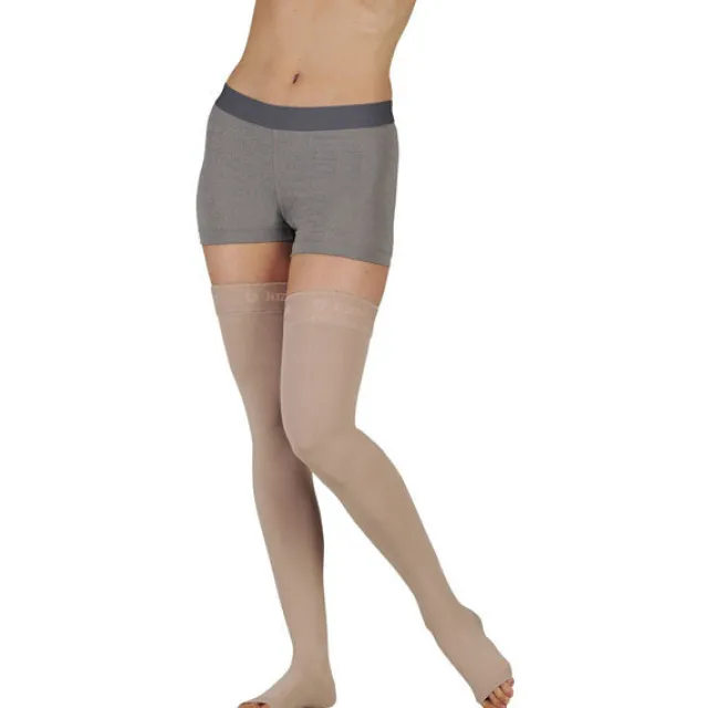 Juzo Soft 2000 Open Toe Thigh Highs w/Silicone Band 15-20 mmHg