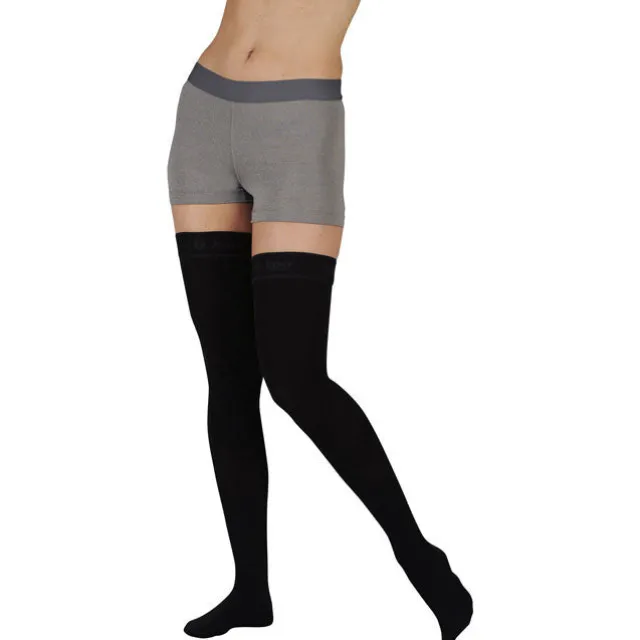 Juzo 2002 Soft Open Toe Thigh Highs w/Silicone Band 30-40 mmHg