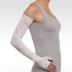 Juzo Soft 2000 Signature Collection Print Floral Gray Armsleeve 15-20 mmHg