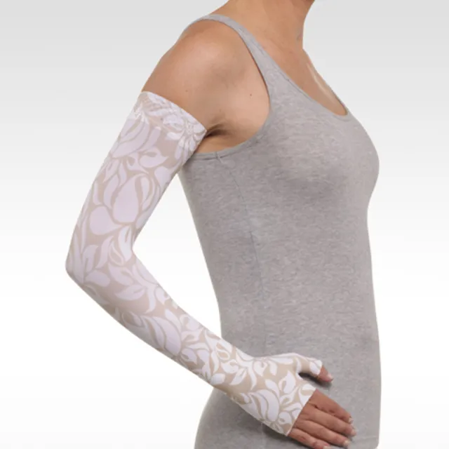 Juzo Soft 2000 Signature Collection Print Floral Gray Armsleeve 15-20 mmHg