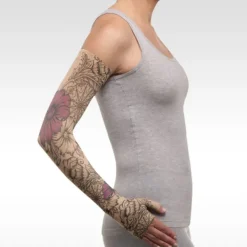 Juzo Soft 2000 Signature Collection Print Floral Purple Henna Armsleeve 15-20 mmHg