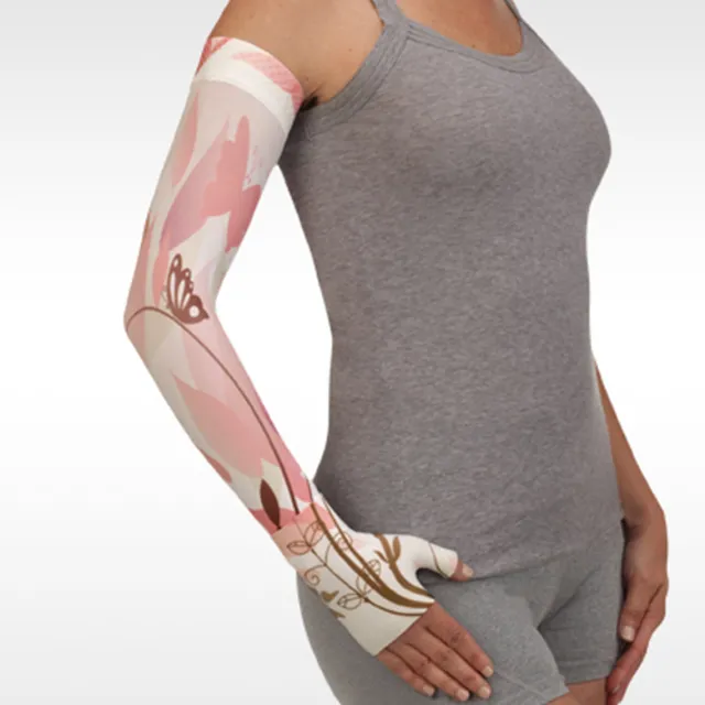 Juzo Soft 2000 Signature Collection Print Butterfly Garden Pink Armsleeve 15-20 mmHg