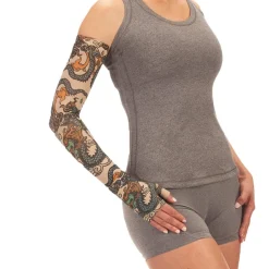 Juzo Soft 2001 Signature Collection Print Japanese Tattoo Armsleeves 20-30 mmHg