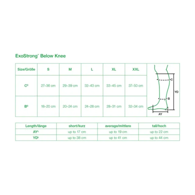 L&R Solaris ExoStrong Below Knee Open Toe w/KnitTop - 30-40 mmHg