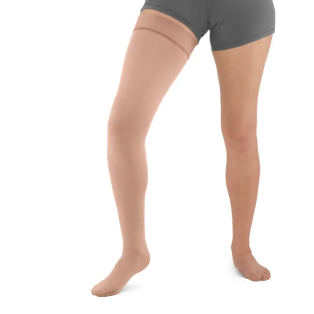 L&R Solaris ExoStrong Thigh High Closed Toe w/Silicone Top - 20-30 mmHg