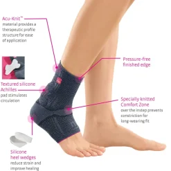 medi Achimed Ankle Tendon Support w/Anatomically Shaped Silicone Inserts