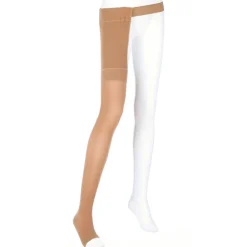 Mediven Plus Open Toe Thigh Highs w/Waist Attachment Right Leg 20-30 mmHg