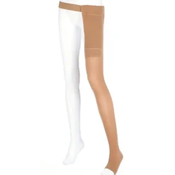 Mediven Plus Open Toe Thigh Highs w/Waist Attachment Left Leg 20-30 mmHg