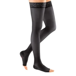 Mediven Sheer & Soft Open Toe Thigh Highs w/Lace Band 20-30 mmHg