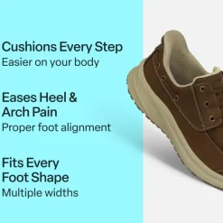 Orthofeet Commander Mens Hands Free Casual Boat Shoe