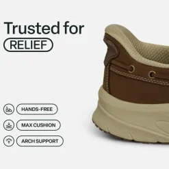 Orthofeet Commander Mens Hands Free Casual Boat Shoe