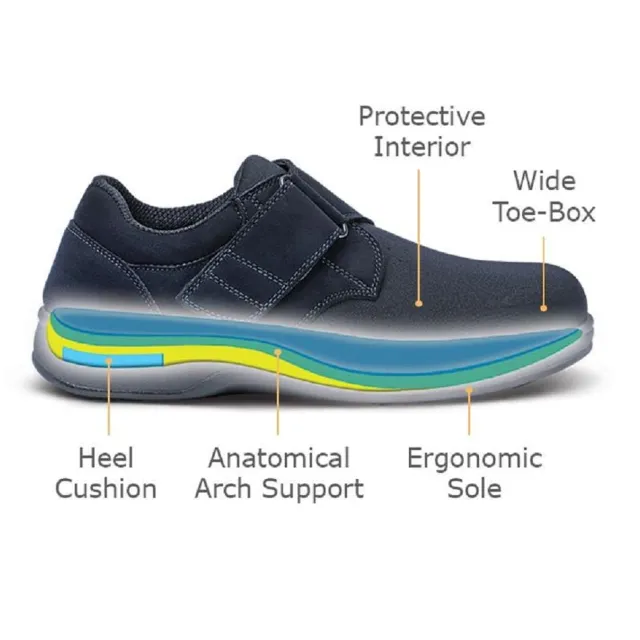 Orthofeet Men's Bismarck Casual Shoes
