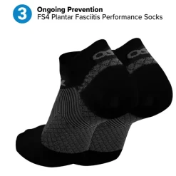 OS1st FS4 Plantar Fascitis No Show Socks - 15-20 mmHg (3 Pack)
