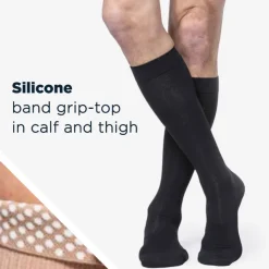 Sigvaris Essential 233 Cotton Men's Knee Highs w/Grip Top 30-40 mmHg