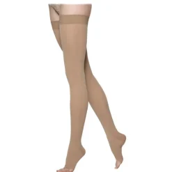 Sigvaris Essential 862 Opaque Open Toe Thigh w/Grip Band 20-30 mmHg