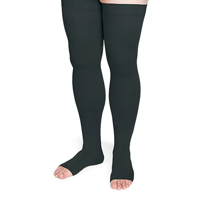 Sigvaris Specialty 553 Secure Unisex Open Toe Thigh Highs w/Silicone Band 30-40 mmHg