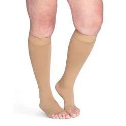 Sigvaris Specialty 552 Secure Unisex Open Toe Knee Highs w/Silicone Band 20-30 mmHg
