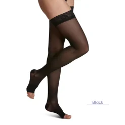 Sigvaris Style 782 Women's Sheer Open Toe Thigh Highs w/Grip Top 20-30 mmHg