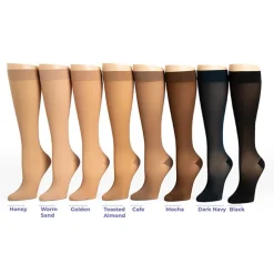 Sigvaris Style 782 Women's Sheer Open Toe Knee Highs 20-30 mmHg