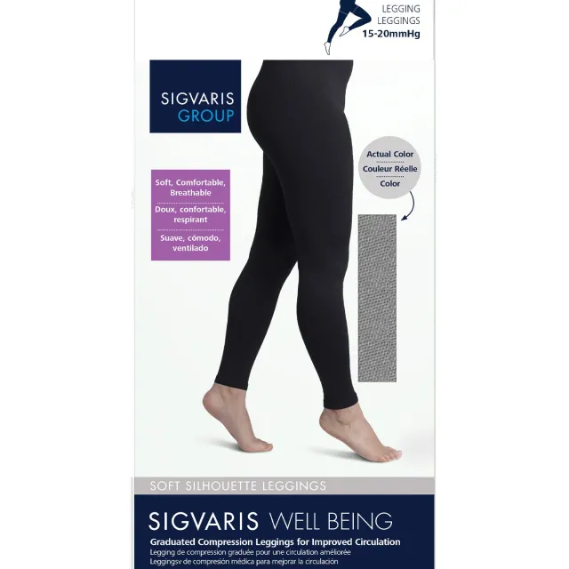 Sigvaris Well Being 170L Women's Soft Silhouette Leggings 15-20 mmHg