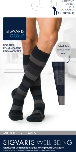 Sigvaris Well Being 183 Men's Microfiber Shades Socks 15-20 mmHg