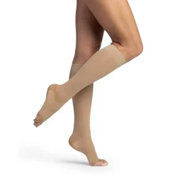 Sigvaris 981 Women's Dynaven Sheer Open Toe Knee Highs 15-20 mmHg