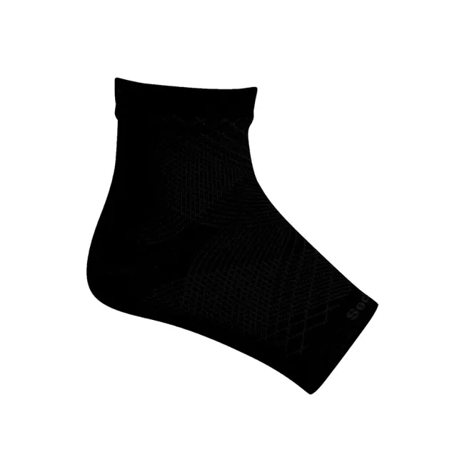 SockWell Men's Plantar Sleeve (Pair) (Black Solid)