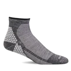 SockWell Men's Plantar Sport Quarter Socks (Charcoal)