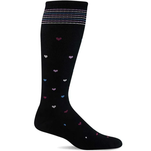 SockWell Women's Full Heart Wide Socks 15-20 mmHg