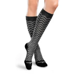 Therafirm Core-Spun Light Support Socks Trendsetter 10-15 mmHg ( Black/Grey)