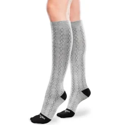 Therafirm Core-Spun Mild Support Socks Classic Diamond 15-20 mmHg (Grey/Black)