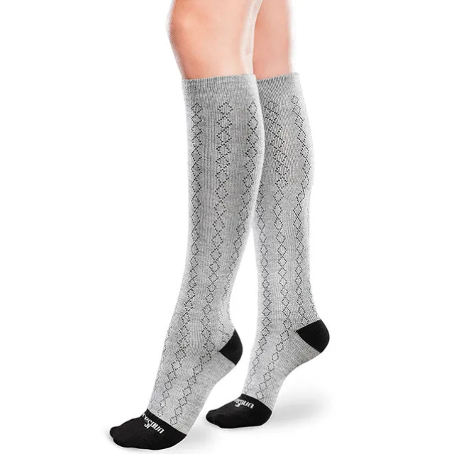 Therafirm Core-Spun Mild Support Socks Classic Diamond 15-20 mmHg (Grey/Black)
