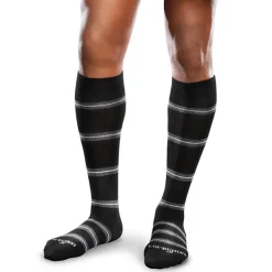 Therafirm Core-Spun Mild Support Socks Merger 15-20 mmHg (Black/Navy/Grey Stripe)