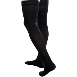 Therafirm Core-Spun Thigh High Socks w/Silicone Band 30-40 mmHg