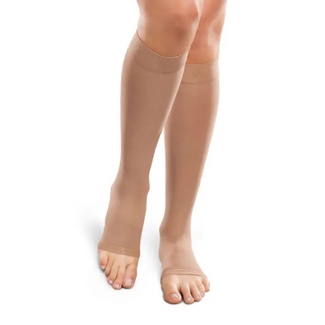 Therafirm EASE Opaque Unisex Open Toe Knee Highs 30-40 mmHg
