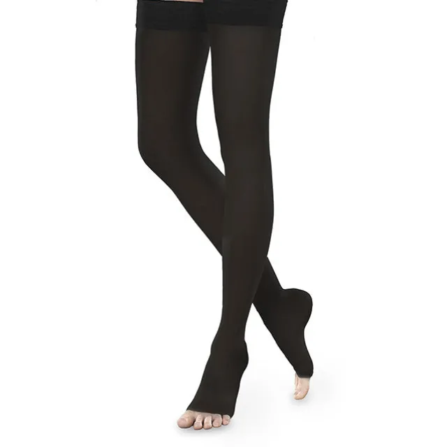 Therafirm EASE Sheer Open Toe Thigh Highs w/Silicone Band 20-30 mmHg
