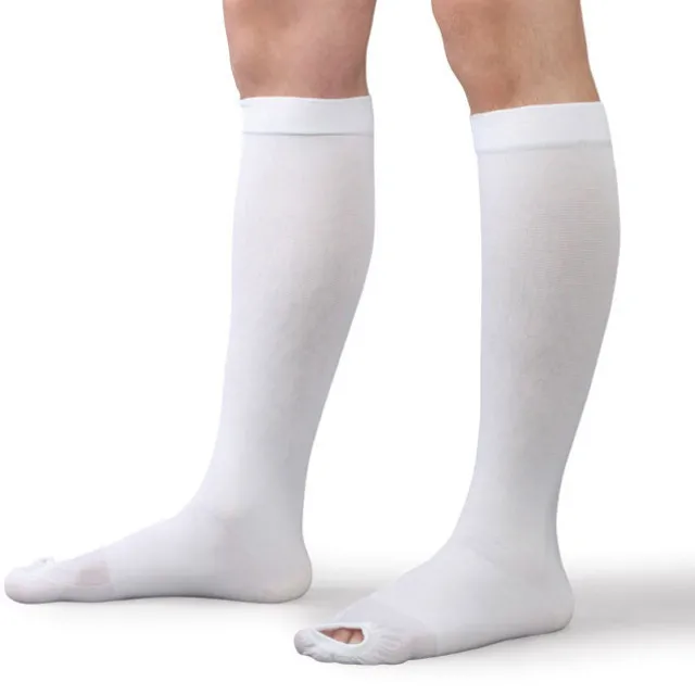 Therafirm Men's and Women's Anti-Embolism Open Toe Knee Stockings 18 mmHg
