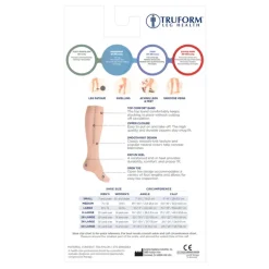 TruForm 0675 Knee High Open Toe w/ Zipper 15-20 mmHg