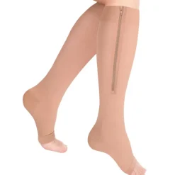 TruForm 0675 Knee High Open Toe w/ Zipper 15-20 mmHg