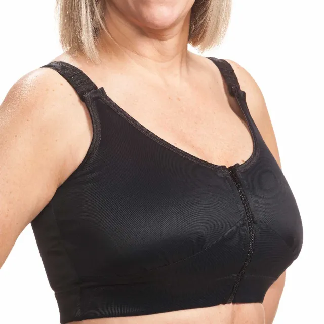 Wear Ease 792 Compression Bra w/Fiberfill Breast Forms & Drainage Tube Pouches