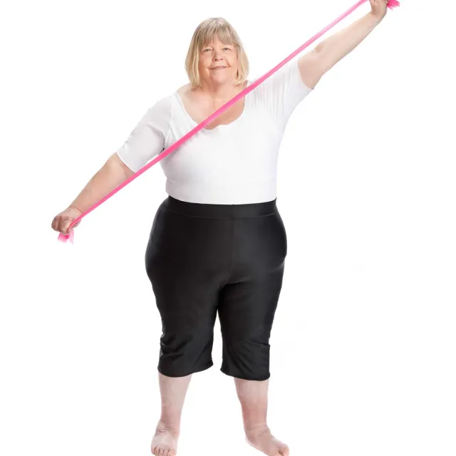Wear Ease 615 High Waist Compression Capri Plus Size