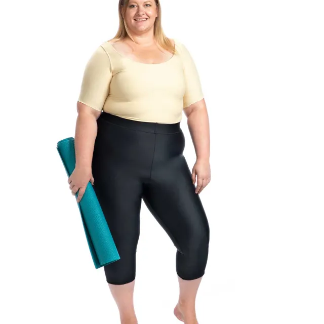 Wear Ease 615 High Waist Compression Capri Plus Size